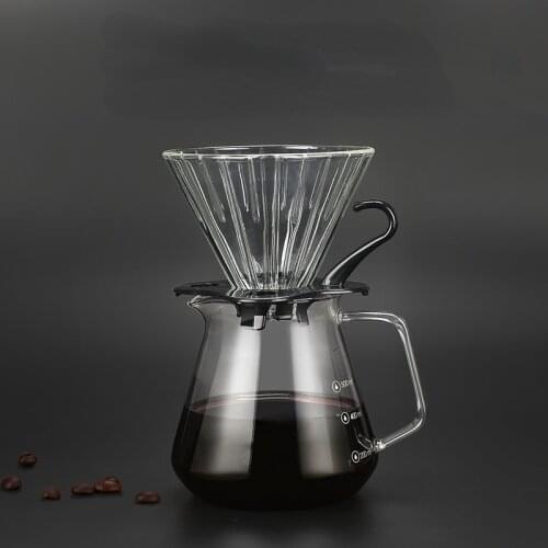 GZSH Hand-made Coffee Pot Set Household Drip-type Glass Filter Cup Sharing Pot Filter V60 Hand-made Pot