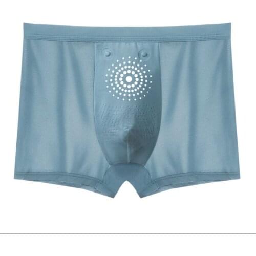 Ice Underwear Men Summer Cool Refreshing Healthy Mid Rise Solid Soft Sexy Luxury Males Underpant Light Color Magnet Brieft Gay