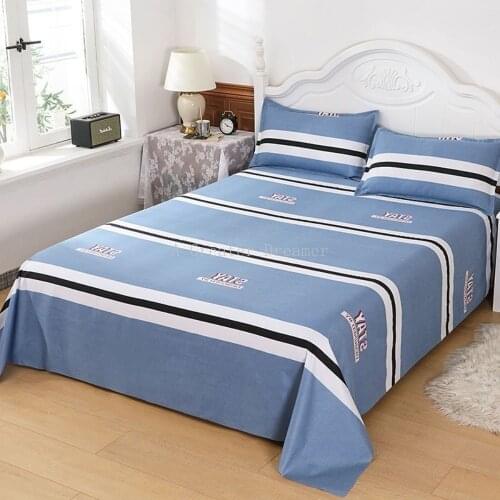 3D Printed Sheet Set Polyester Stripe Flower Bedding Sheet Simple Design Flamingo Bedding Flat Sheet Pillowcase For Kids Adults