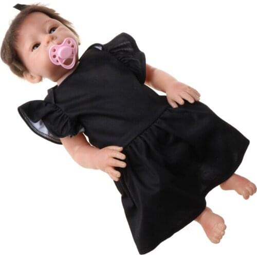 18In Looking Lifelike Realistic Baby Silicone Newborn Care Easy Washable Toy 69HE