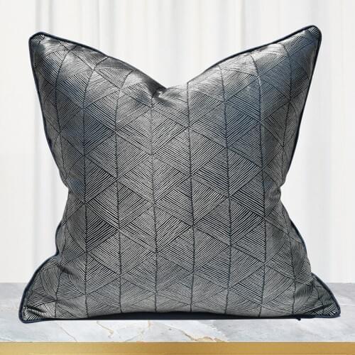 Luxury Cushion Cover Decorative Square Pillow Case Art Deco Modern Geometric Jacquard Coussin Sofa Chair Throw Pillow Cover