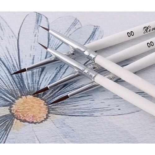 6Pcs/Set Fine Hand-painted Thin Hook Line Pen Drawing Art Pen #0 #00 #000 Paint Brush Art Supplies Nylon Brush Painting Pen