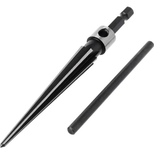 3-13mm Bridge Pin Hole Hand Held Reamer T Handle Tapered 6 Fluted Chamfer Bit Reaming Woodworker Core Drill Cutting Tool