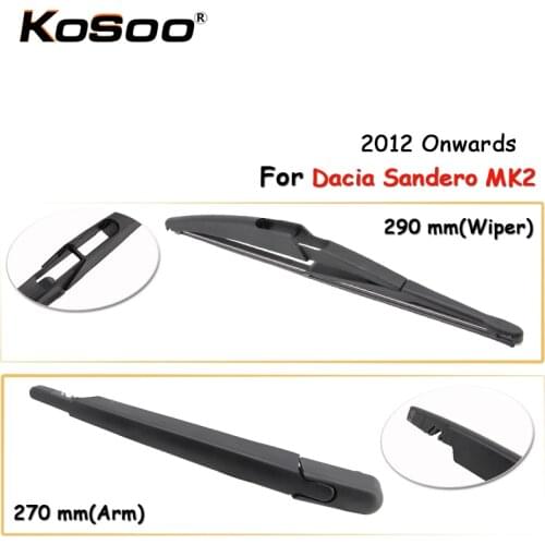 KOSOO Auto Rear Window Windshield Wiper Blades Arm Car Wiper Blade For Dacia Sandero MK2 ,290mm 2012-,Car Accessories Styling