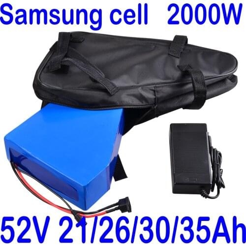 Free Duty 52V 13Ah 15Ah 18Ah 20Ah 25Ah 30Ah 35Ah Electric Bicycle Lithium Battery 48V/52V 1000W 2000W Triangle E-Bike Battery