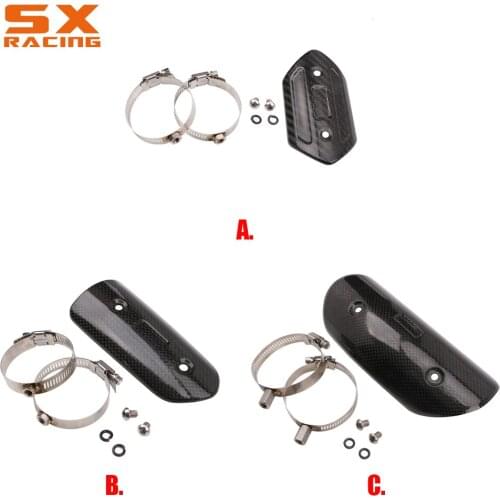 Motorcycle Carbon Fiber Exhaust Muffler Pipe Heat Shield Cover Guard Anti-scalding For KTM YAMAHA SUZUKI KAWASAKI HONDA BMW