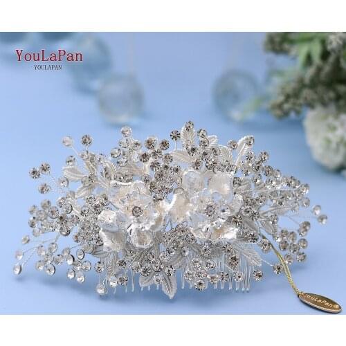 YouLaPan HP352 Wedding Party Fashion Headdress Bridesmaid Side Comb Bride Hair Clips Flower Crystal Hair Pins Hair Accessories