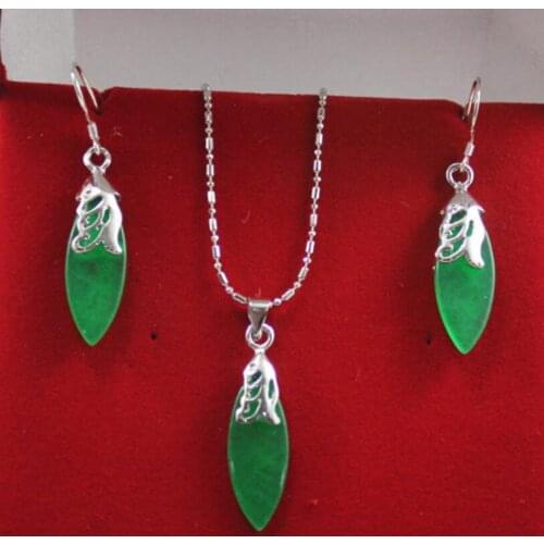 Womens fashion metal silver plated fish accessories Pendant Necklace + Hook Earring Set