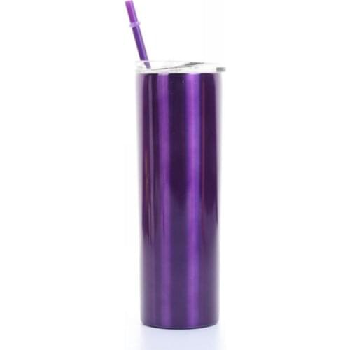 1Pcs Stainless Steel Tumblers With Lid Straw Skinny Cup Coffee Mugs Double Wall Vacuum Flask Insulated Cup Thermos Water Bottle