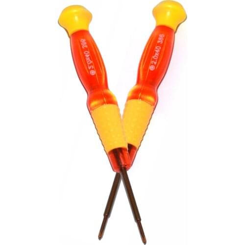 20PCS For nintendo universal discharger screwdriver with red yellow cross for game accessorice repair tools