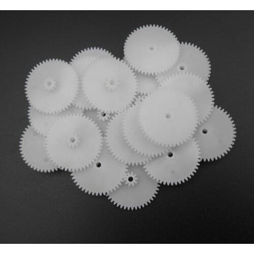 20PCS X 0.5 Modulus 0.5M Double Gear Reduction Bilayer Gears 48 Teeth + 10 Teeth Aperture 2.05mm 2B Loose Fitting 48T 10T 48102B