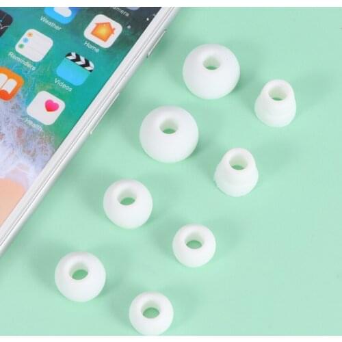 32pcs Silicone Earphone Caps Anti Earbuds Headphone Accessories Compatible for 3 (Black+White+Grey+Blue)