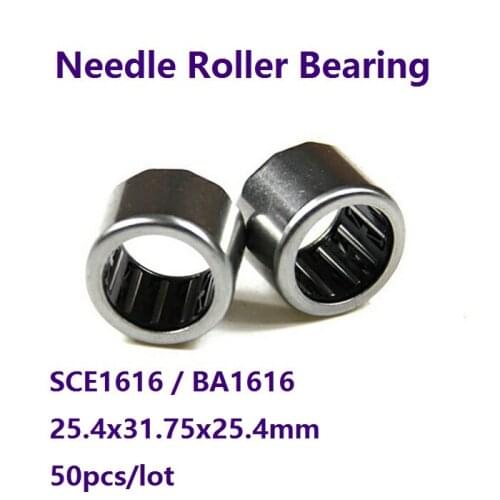 50pcs/lot SCE1616 BA1616 Inch size 25.4x31.75x25.4 mm Drawn Cup Needle Roller Bearing