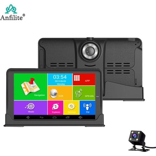 7" Android GPS Navigator Dash Camera 1080p Full HD Car Dashboard Camera with dual Lens G-Sensor Night Vision car Black box