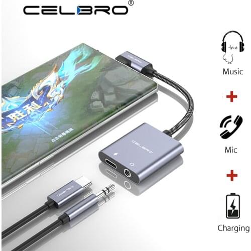 2 In 1 USB C To Jack 3.5 Adapter USB Type C 3.5mm AUX Earphone Converter with Charging for Samsung S20 Plus Note 20 10 S21 Ultra