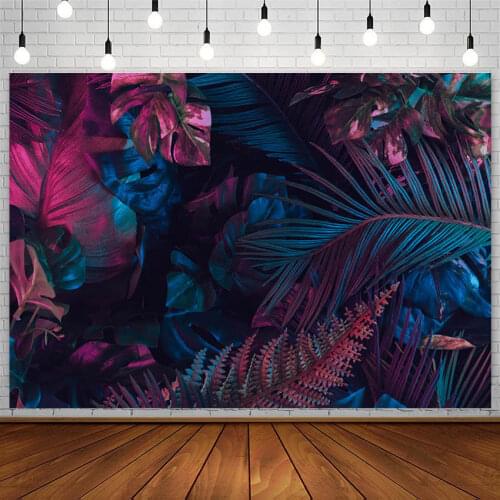 Avezano Aurora Leaf Backdrop Birthday Child Wallpaper Pregnant Woman Purple Photography Backgrounds Photo Studio Photocall Decor