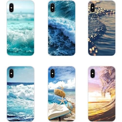 For Xiaomi Redmi 4A S2 Note 3 3S 4 4X 5 Plus 6 7 6A Pro Pocophone F1 blue sea wave beach summer Accessories Phone Cases Covers