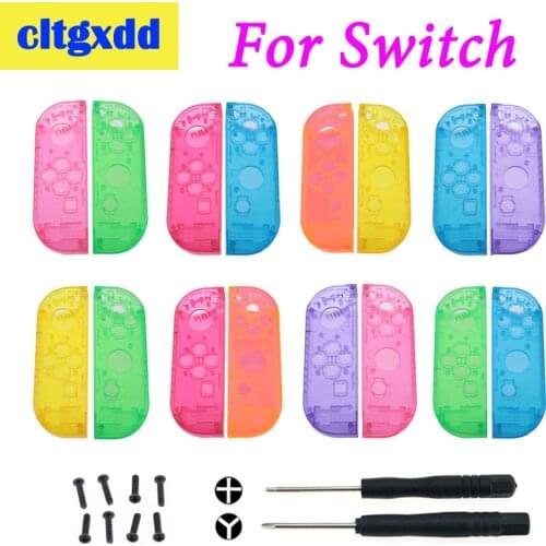 Cltgxdd Color Plastic shell Replacement Repair Kit DIY Case Cover Housing Shell for Nintend Switch Joy-Con Controller with Screw