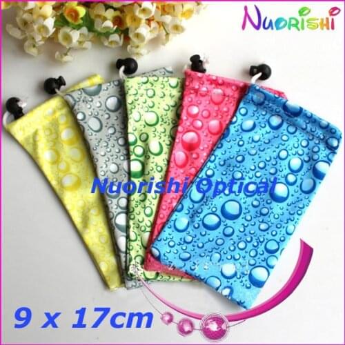 20pcs Microfibre Water Drops US Dollars Leopard Plaid Desgins Soft Sunglass Glasses Eyeglass Case Pouch Bag free shipping