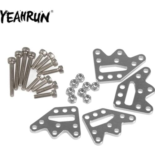 YEAHRUN 4PCS/Set Metal Shock Absorber Mount Kit Lift Droop Shock Mounts for 1:10 Axial SCX10 RC Crawler Truck Car Parts