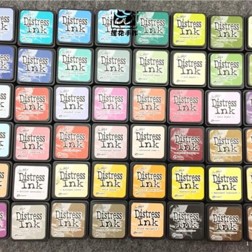 Retro mini stamp pad vintage old color mottled printing pad rubber stamp paper art printing mud dyeing card monochrome series