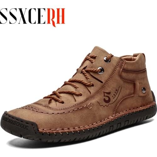 Men Vintage Ankle Boots Comfortable Casual Shoes Men Fashion Casual Boots Male Suitable Shoes Outdoor Comfortable Sneakers Men