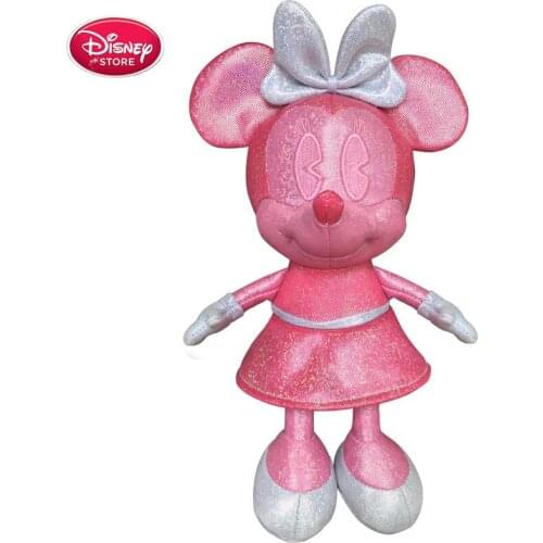 Disney Minnie Mouse Dolls Stuffed Plush Toys Shiny Laser Minnie Genuine Disney Toys Gifts Classic Toy for Girls Kids