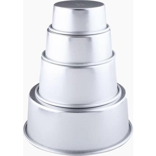 5/6/8 Inches Round Cake Pan Set With Removable Bottom Aluminum Alloy Chiffon Cake Mold/Mould Set Round Cakes Tins Kitchen Tools