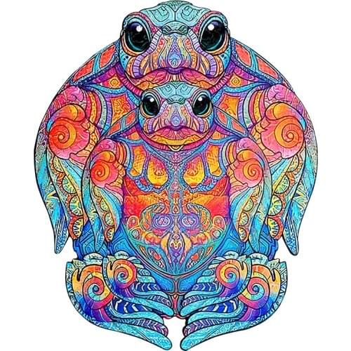 New 3D Whale DIY Puzzle Toy Each Piece Is Cartoon Animal Wooden Jigsaw Puzzle For Adults Kids Educational Birthday Toys Gifts