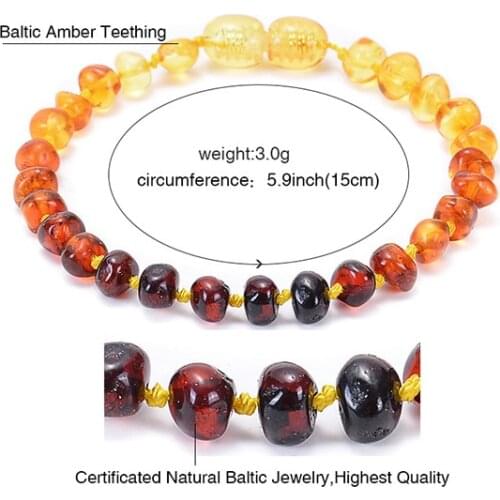 New Baltic Baby Bracelet Children Molars DIY Irregular Fashion Bracelet Child Jewelry Ambers Teething