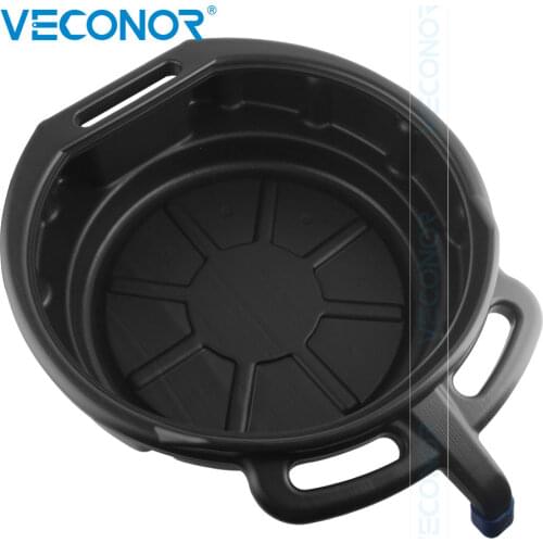 15L Oil Drain Pan Waste Engine Oil Collector Tank with Handle Gearbox Oil Drip Tray for Car Repair Fuel Fluid Change Garage Tool