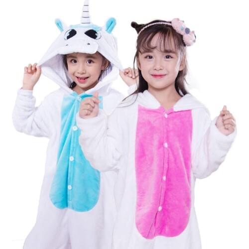 SAILEROAD Childrens Pajamas Set For Girls Unicorn Pajamas Kids Flannel Kigurumi Child Animals Pyjamas Sleepwear Winter Onesies