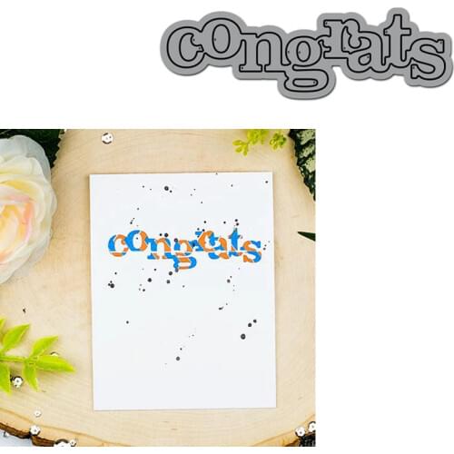 Congrats Word Die Cuts For Card Making Congrats Word dies scrapbooking metal cutting dies new 2019