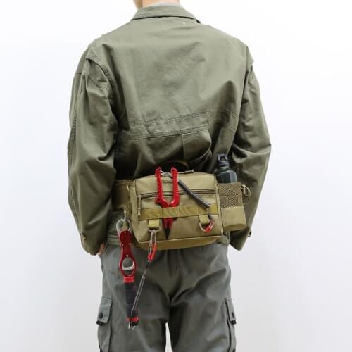 Outdoor Sports Fishing Rod Bag Lure Waist Bag Camouflage Molle Bag Multi-Function Shoulder Crossbody Bolsa for Trekking Running