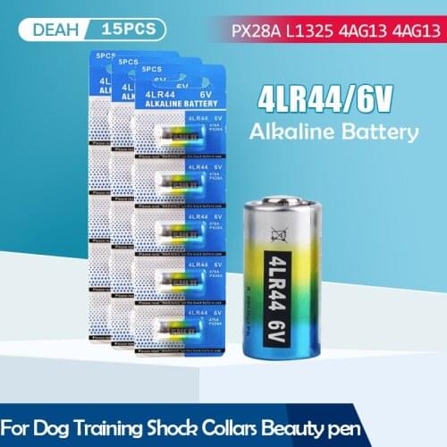 15PCS 6V 4LR44 Dry Alkaline Battery A544V A55 4034PX PX28A L1325 4AG13 544 4A76 For Dog Training Shock Collars Beauty Pen Camera