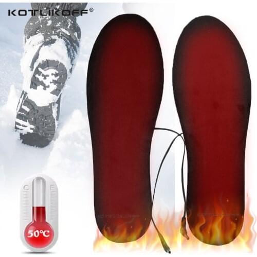 USB Heated Shoe Insoles Electric Foot Warming Pad Winter Outdoor Sports Heating Insoles Washable Warm Thermal Insoles Unisex