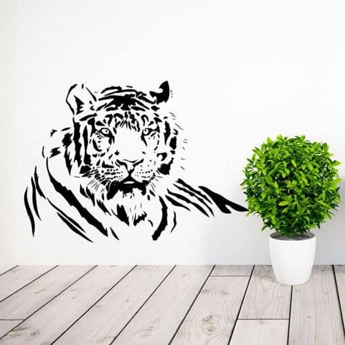 Wild tiger Wall Decal Large Tiger Cat Wild Animal Vinyl Wall Sticker for Living Room Bedroom Lounge Home Decor Accessories C411