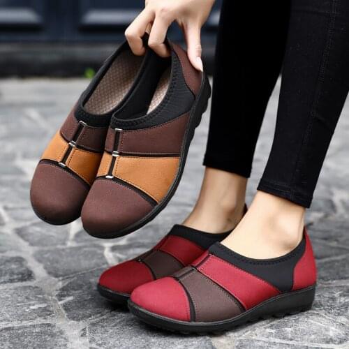 Women Casual Flat Shoes Spring Autumn Flat Loafer Women Shoes Slips Soft Flats Shoes Roman style walking shoes Plus Size
