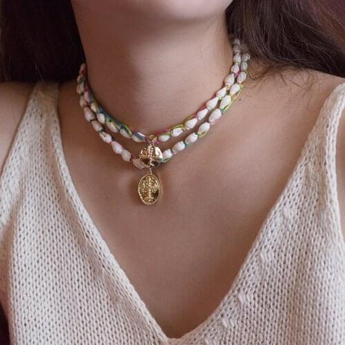 Fever&Free Mothers Day Gift Luxury Women Pendant Necklaces Antique Bohemian Style Choker Collier Necklaces Summer Beach Jewelry