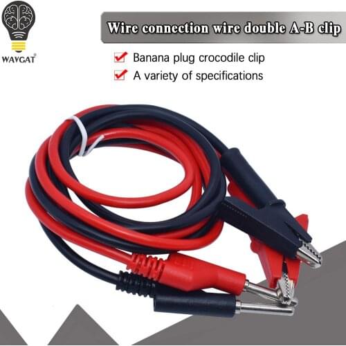 1M Double End Test lead Wire Line electrical Voltage 4mm Banana Plug and Alligator Clip Crocodile 15A multimeter DIY Test