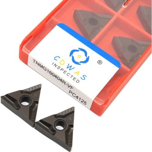 10PCS TNMG160404 R VF PC4125 High Quality Carbide Inserts External Turning Tool TNMG 160404 CNC Lathe Cutter Tools For Steel