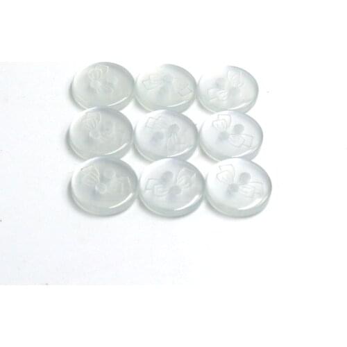 100pcs 11mm White color2holes buttons shirt buttons apparel supplies sewing accessories