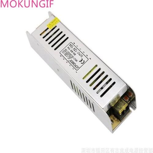 15pcs 12V 10A 120W Universal Regulated Switching thin long LED Power Supply Transformer for 5050 3528 Led strip Light modules