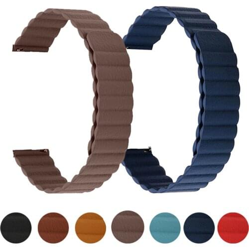 20mm 22mm Smart Band for Huawei Watch GT 2 Pro 42mm 46mm watch 3 Strap Honor GS Pro ES Magic Magnetic Leather Bracelet Watchband