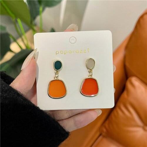 2021, New Geometry Stud Earrings Fashionable Joker Retro Elegant Stud Earrings Girl Jewelry Gifts Accessories Wholesale