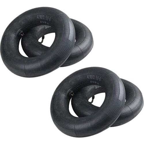4Pcs 4.10/3.50-6 Replacement Inner Tube For Wheelbarrows Snow Blowers,Wagons,Carts,Lawn Mowers,Tractors, With Bent Valve