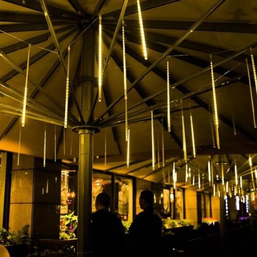 8PCS/SET 30CM 50CM Meteor Shower Rain Tubes AC110V/220V LED Christmas Lights Wedding Party Garden Xmas String Light Outdoor