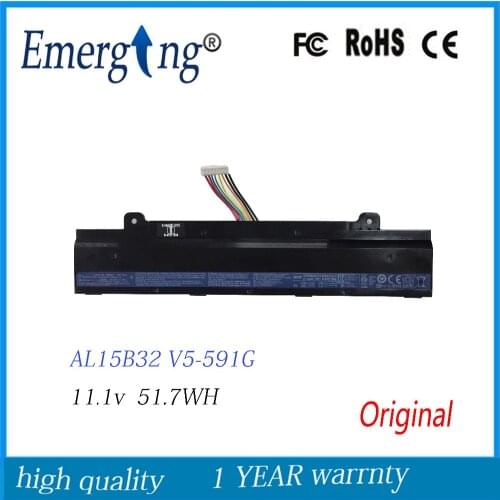 11.1V 4660MAH Original Quality New Laptop Battery for Acer 31CR17 65-2 V15 AL15B32 EDG 6