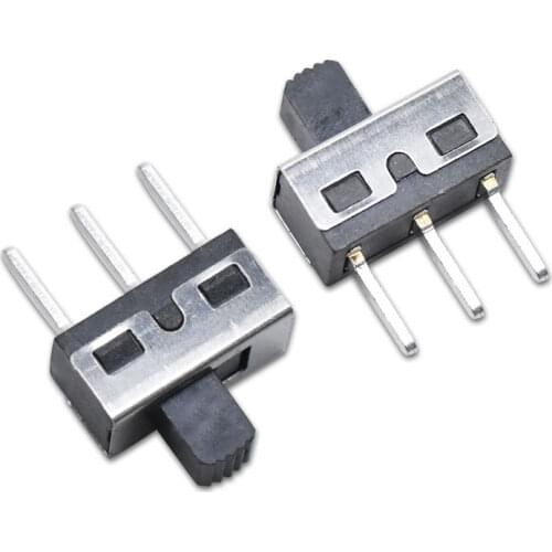 Free shipping 100PCS SS12D10 1P2T SPDT 3Pin Toggle Switch 3A 250V handle length 5mm pin pitch 4.7mm