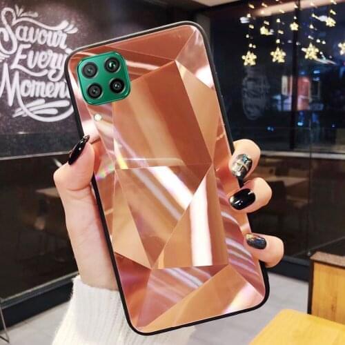 3D Laser Bling Diamond Case for Huawei P Smart Z Plus P40 Lite P30 P20 Pro Mate 20 Lite Y5 Y6 Y7 Y9 Prime 2019 Mirror TPU Cover